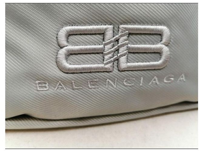 Balenciaga Beuteltasche Grau Segeltuch - Ansicht 9