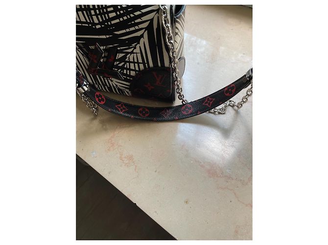 Borsa a mano Louis Vuitton Twist MM Palm Leaves in pelle - vista 7