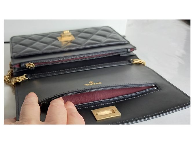 Wallet On Chain Chanel Portafoglio a catena 2.55 Nero - vista 10