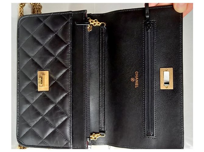 Wallet On Chain Chanel Portafoglio a catena 2.55 Nero - vista 2