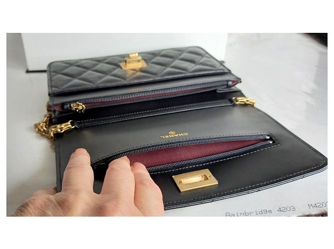 Wallet On Chain Chanel Portafoglio a catena 2.55 Nero - vista 6