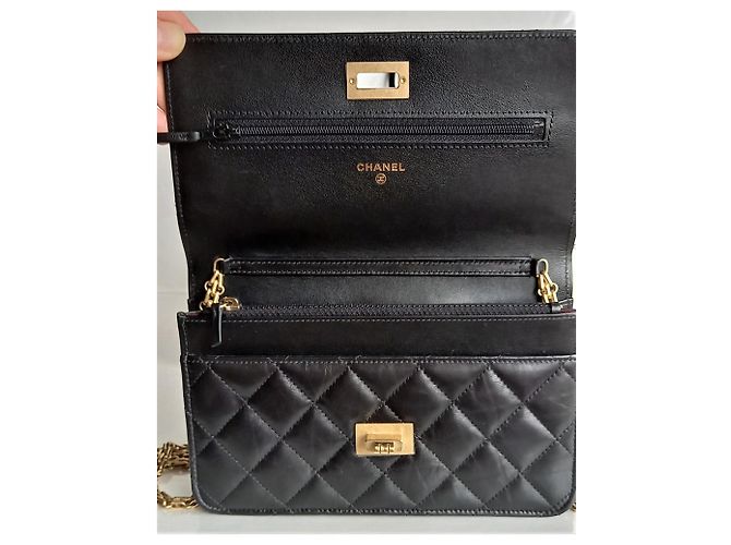 Wallet On Chain Chanel Portafoglio a catena 2.55 Nero - vista 9