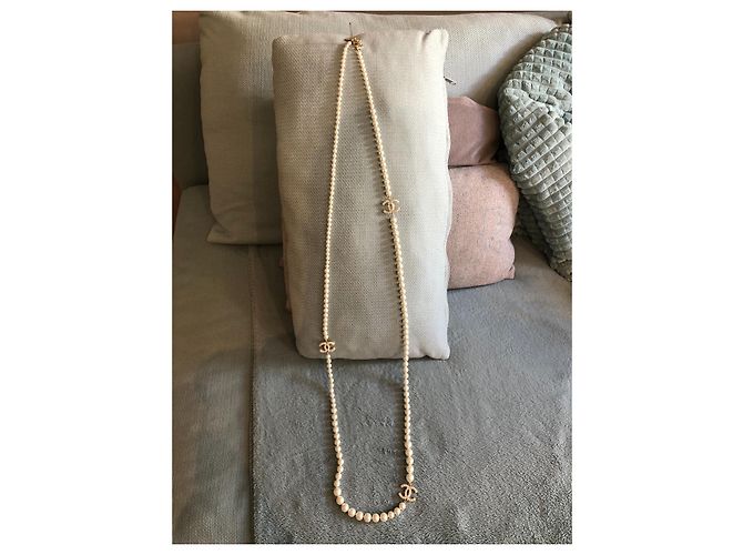 Chanel Collares largos Blanco - vista 2
