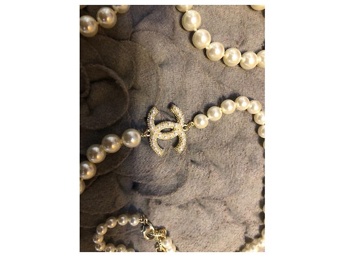 Chanel Collares largos Blanco - vista 3