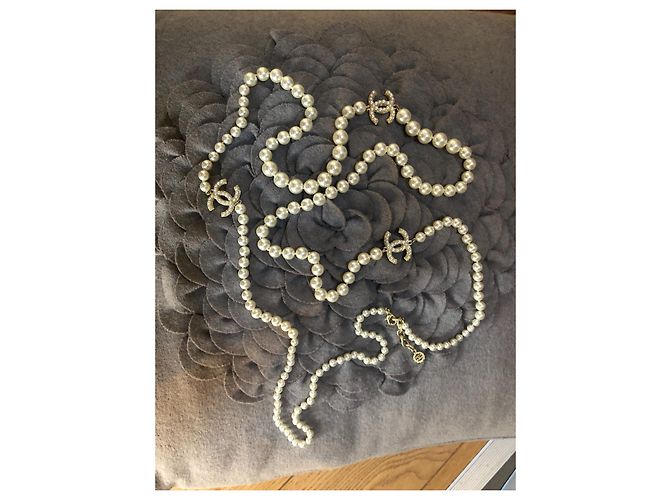 Chanel Collares largos Blanco - vista 4