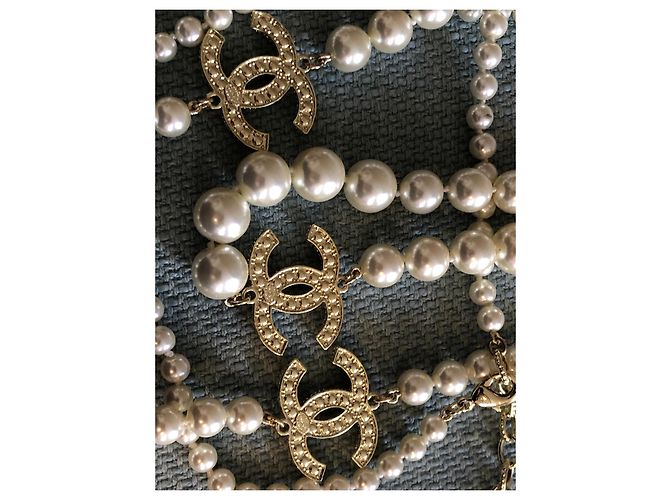 Chanel Collares largos Blanco - vista 7