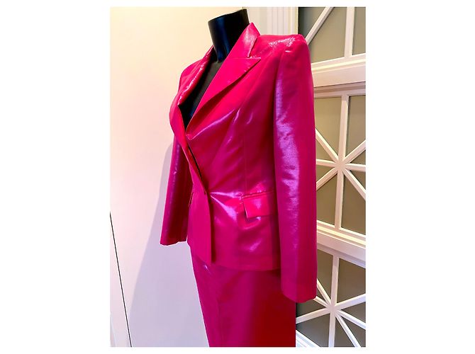 Tailleur Giacca e Gonna Blumarine Fucsia Metallizzato - vista 3
