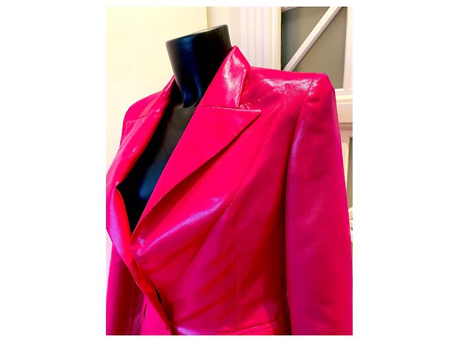Tailleur Giacca e Gonna Blumarine Fucsia Metallizzato - vista 4
