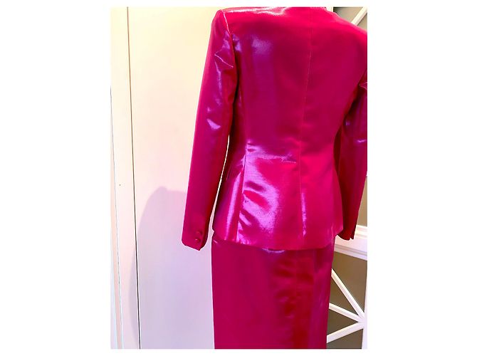 Tailleur Giacca e Gonna Blumarine Fucsia Metallizzato - vista 7