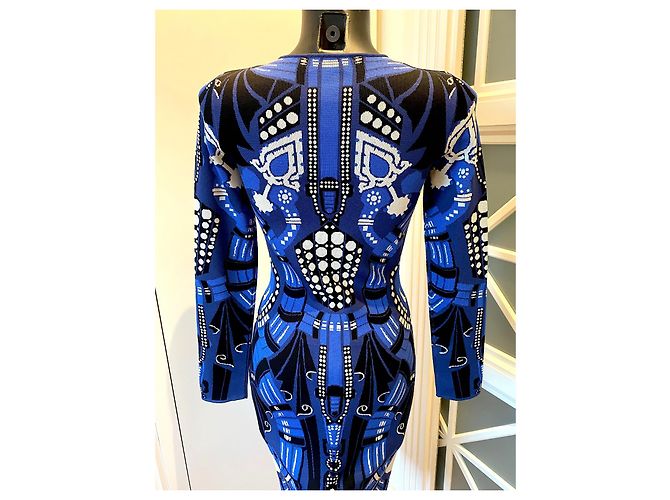 Abito Jacquard Temperley London Blu Navy Viscosa - vista 5