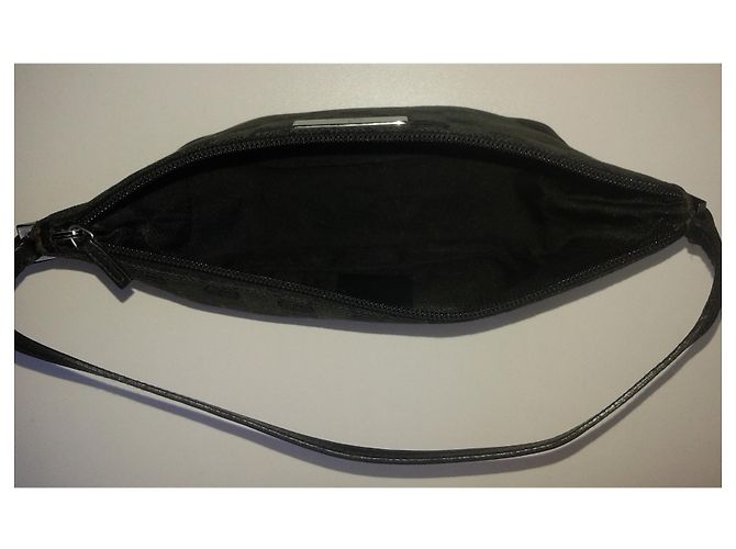 Borsa a tracolla Gucci in tela nera Nero - vista 10