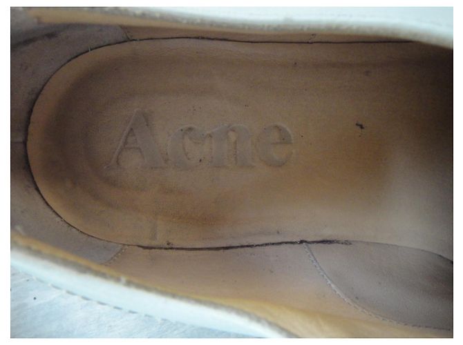 Acne richelieu Akne p 37,5 Schwarz Weiß - Ansicht 8