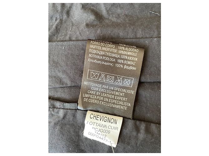 Autre Marque Chevignon kurzer Rock aus Lammfell Anthrazitgrau - Ansicht 5