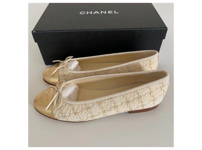 Bailarinas Chanel Multicolor Beige - vista 3
