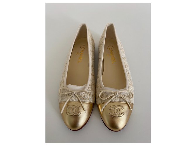 Bailarinas Chanel Multicolor Beige - vista 4