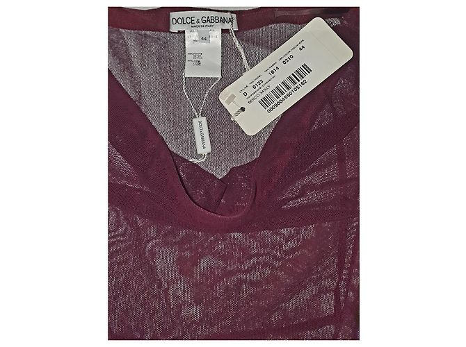 Falda lápiz Dolce & Gabbana OX blood de algodón rojo oscuro Burdeos - vista 2