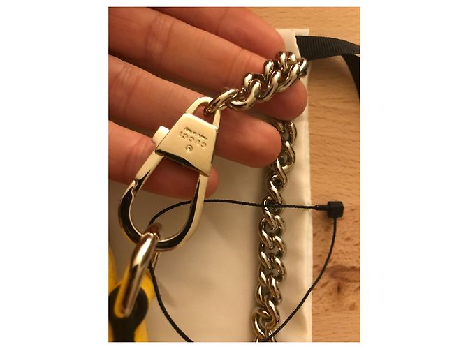 Borsa a mano Gucci Interlocking GG in pelle gialla Giallo - vista 4