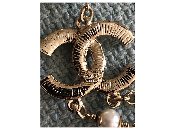 Chanel Collares largos Dorado Blanco roto - vista 6