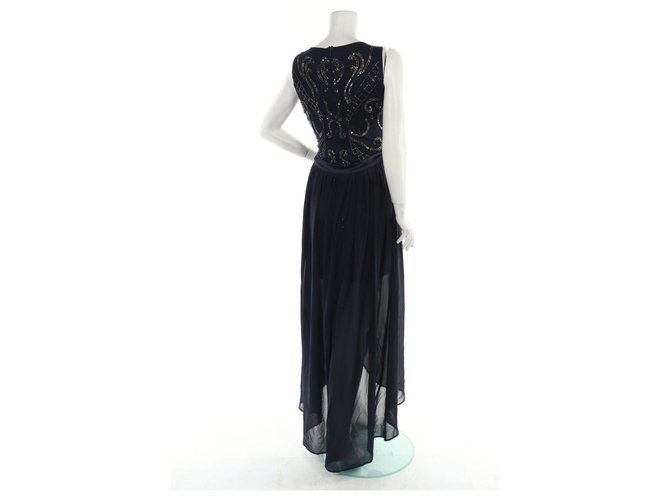 Autre Marque Barbara Schwarzer Kleid Dunkelblau - Ansicht 2