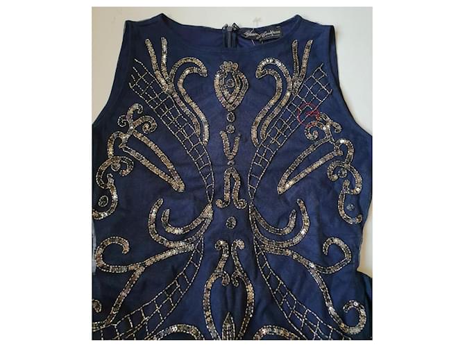 Autre Marque Barbara Schwarzer Kleid Dunkelblau - Ansicht 3
