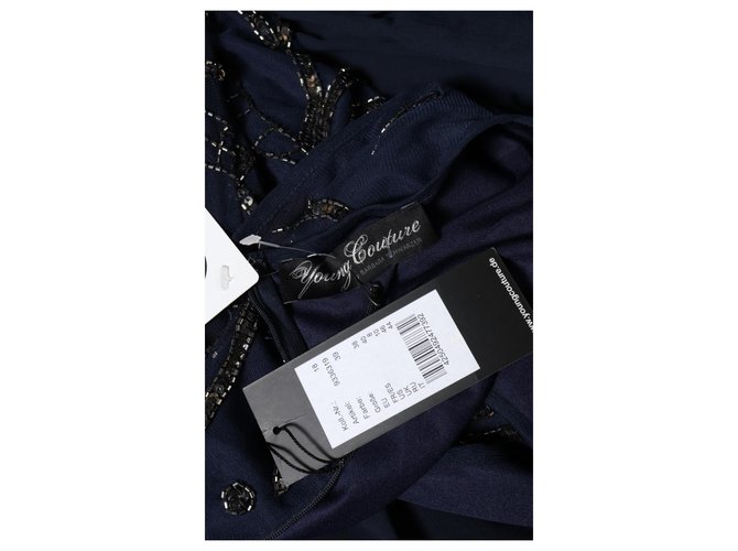 Autre Marque Barbara Schwarzer Kleid Dunkelblau - Ansicht 4