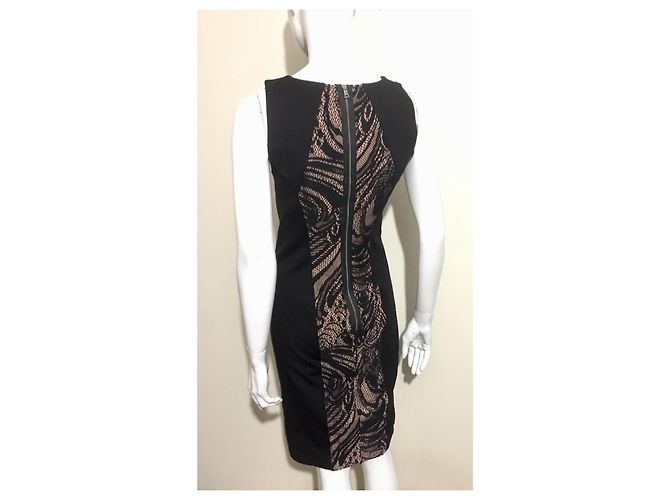 Bcbg Max Azria Vestido Leona con panel de encaje Negro Carne - vista 2