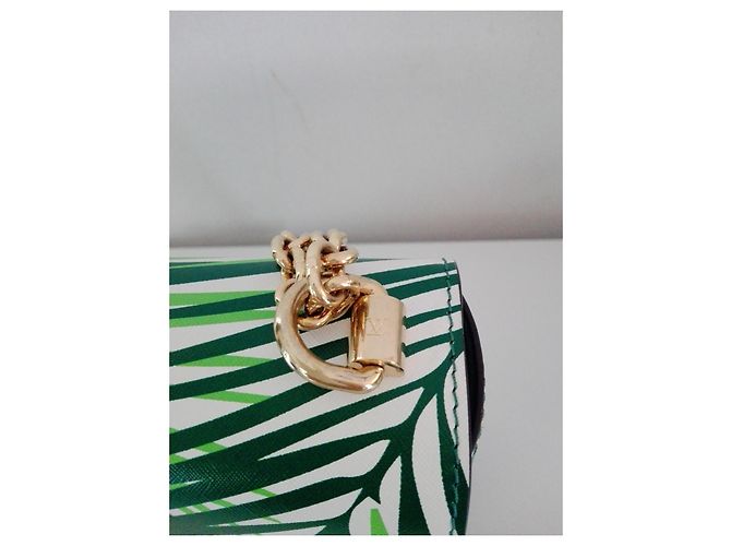 Borsa Louis Vuitton Twist MM in pelle e tela Multicolore - vista 5