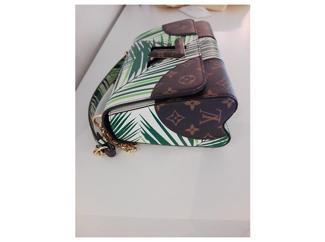 Borsa Louis Vuitton Twist MM in pelle e tela Multicolore - vista 6