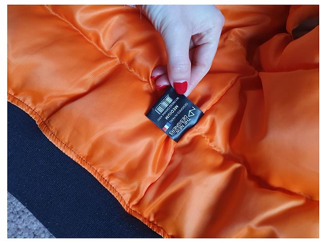 Autre Marque Chaqueta de tela kaki con piel real extraíble Talla M Caqui - vista 5