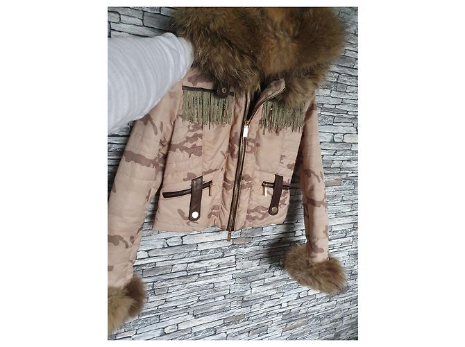 Autre Marque Society Team Jacke Beige Stoff Grösse S - Ansicht 2
