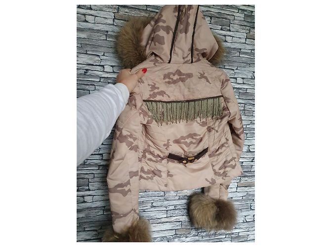 Autre Marque Society Team Jacke Beige Stoff Grösse S - Ansicht 4