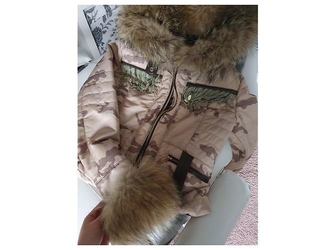 Autre Marque Society Team Jacke Beige Stoff Grösse S - Ansicht 6