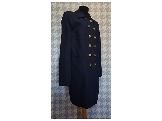 Autre Marque Blazer Lungo NVSCO Blu Lino e Cotone - vista 2