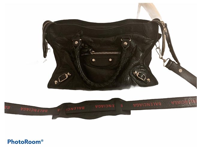 Borsa Balenciaga City in pelle nera Nero - vista 4