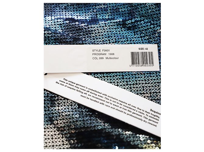 Ganni Pailletten-Mesh-Maxikleid in Multicolor, Polyester Mehrfarben - Ansicht 3