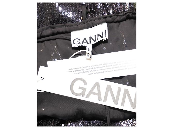 Ganni Pailletten-Mesh-Maxikleid in Multicolor, Polyester Mehrfarben - Ansicht 4