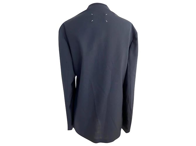 Maison Martin Margiela Blazer nero senza colletto - vista 2