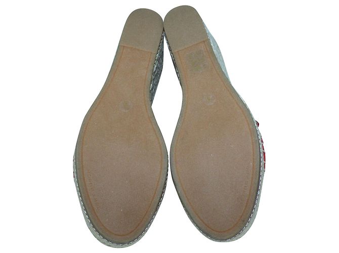 Tory Burch Zeppe Espadrillas Rosse - vista 6