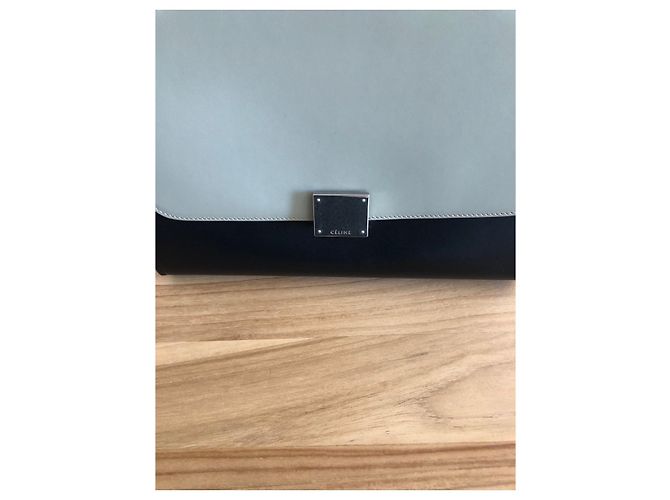 Trapèze Céline Trapeze Leder Handtasche Schwarz Rot Grau - Ansicht 3