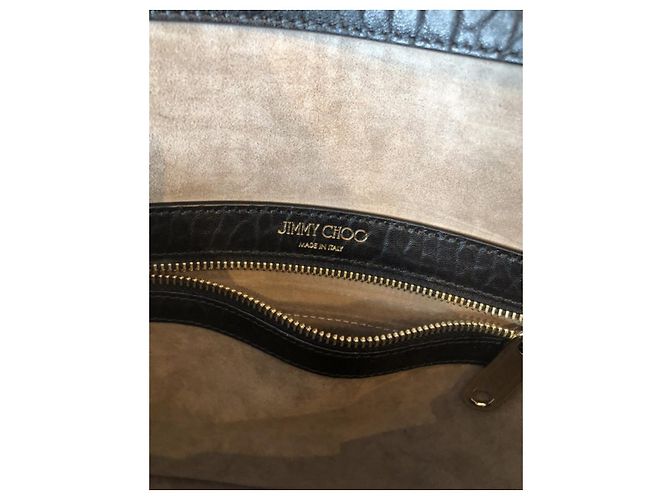 Borsa a mano Jimmy Choo Lockett in Pelle Nera Leopardata Nero Stampa leopardo - vista 5