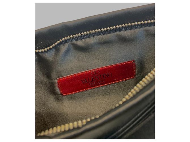 Pochette Red Valentino Nera in Tessuto con Fiocco Nero - vista 3