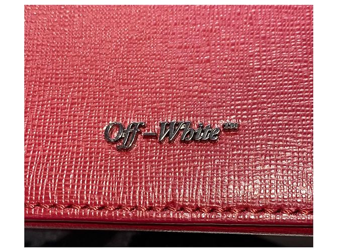 Borsa a tracolla Off White in pelle bordeaux Bordò - vista 5