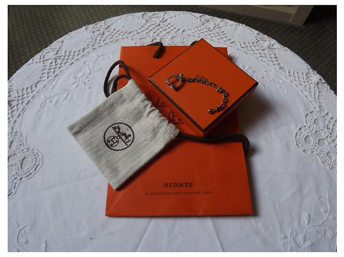 Hermès estribo Hardware de plata - vista 5