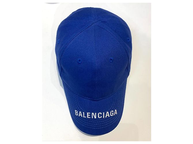 Cappello Balenciaga in cotone blu - vista 2