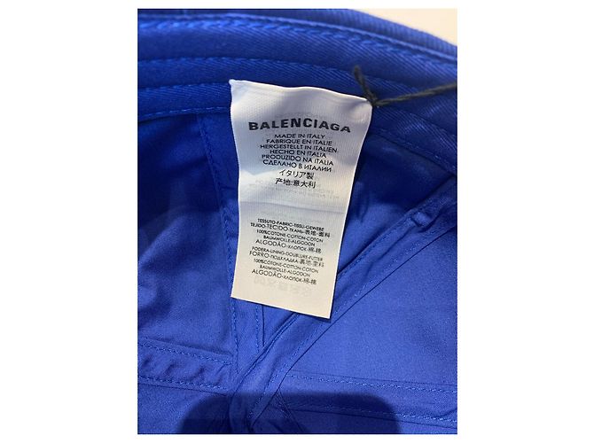 Cappello Balenciaga in cotone blu - vista 3