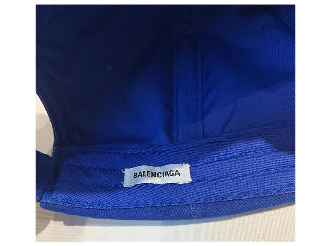 Cappello Balenciaga in cotone blu - vista 4