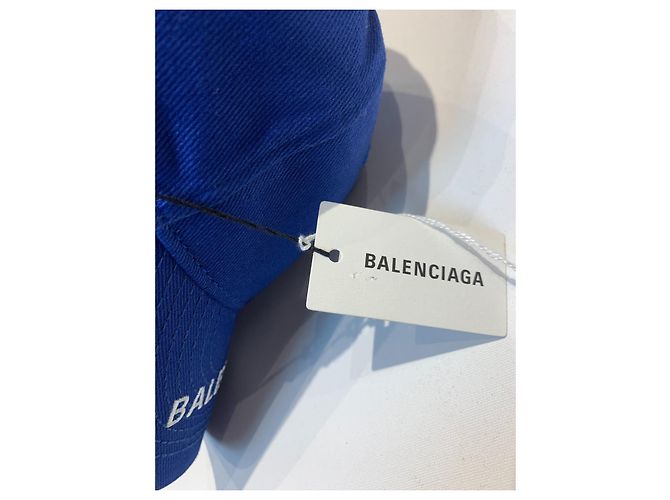 Cappello Balenciaga in cotone blu - vista 6