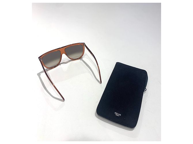 Gafas de sol Céline Big Marrones de Plástico Castaño - vista 6