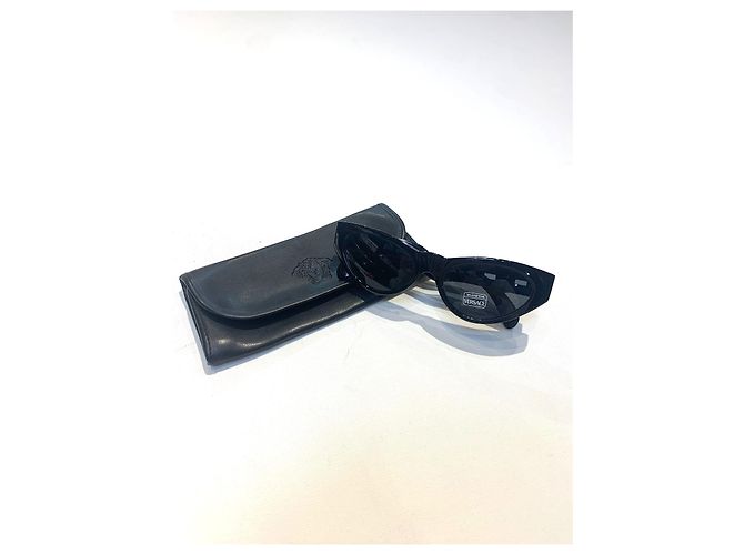 Gafas de sol Versace negras de plástico Negro - vista 5