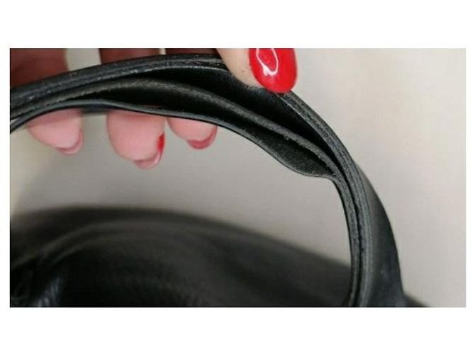 Borsa hobo Bally in pelle martellata nera Nero - vista 11